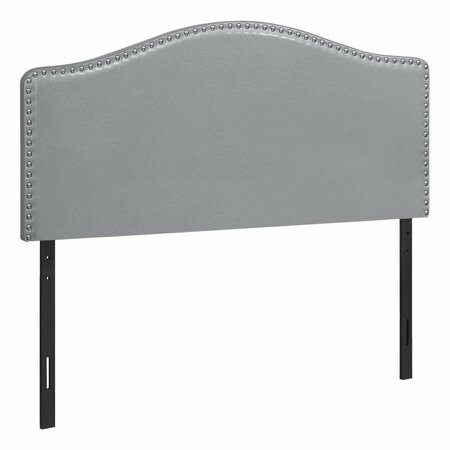 DAPHNES DINNETTE 57.25 x 3 x 50.5 in. Bed - Grey Leather-Look Headboard Only - Full Size DA3598937